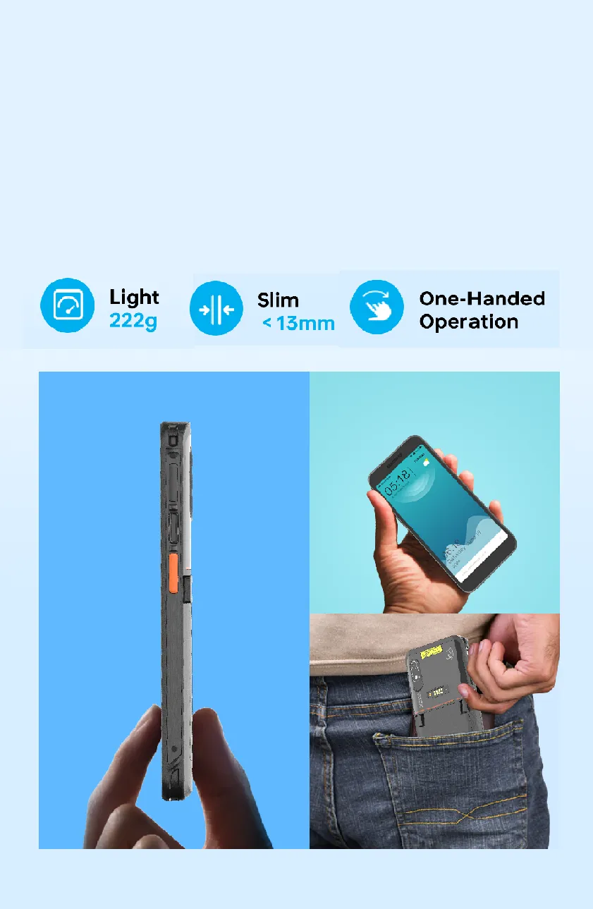Lightweight and Slim
Hold In One Hand And Pocket On The Go