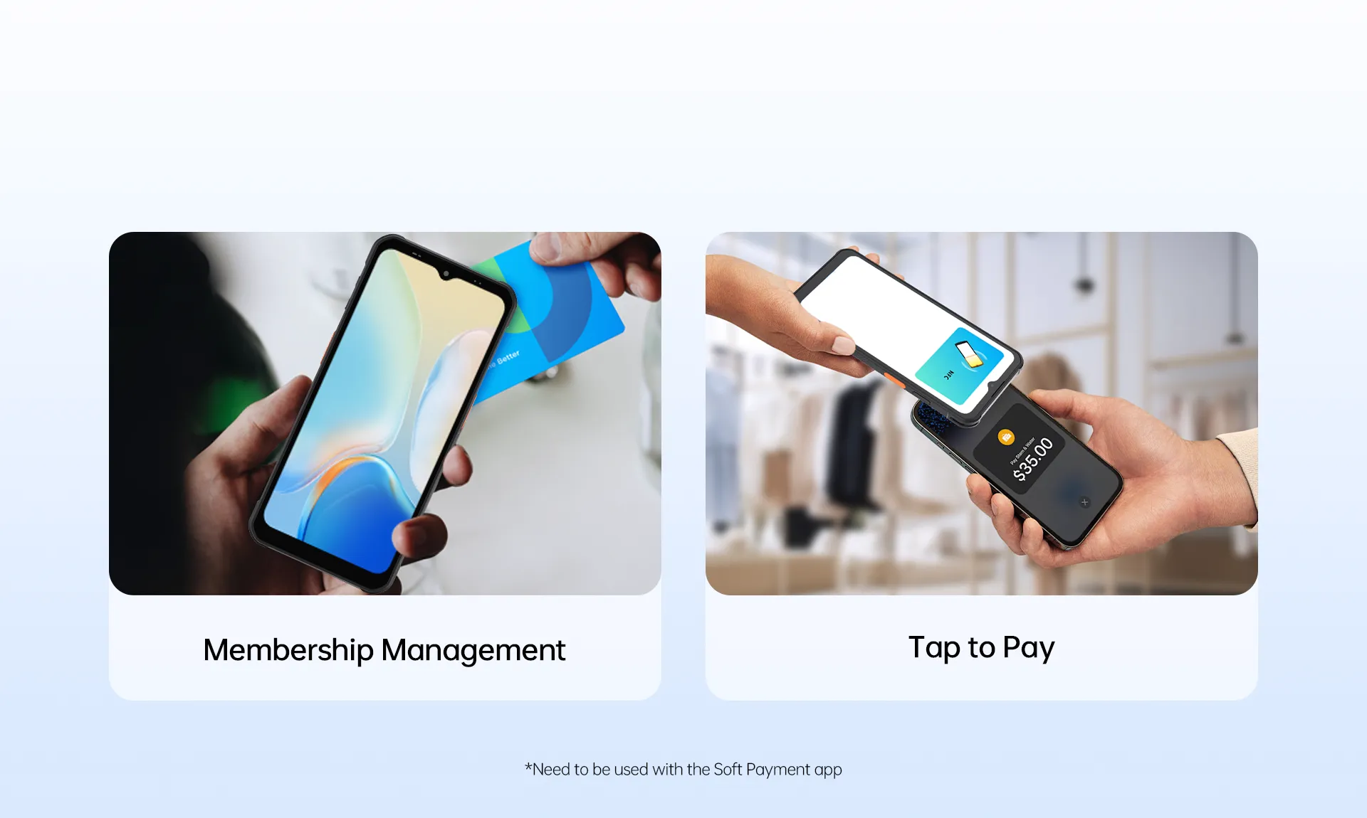 背面NFCで、タッチするだけのスマート決済