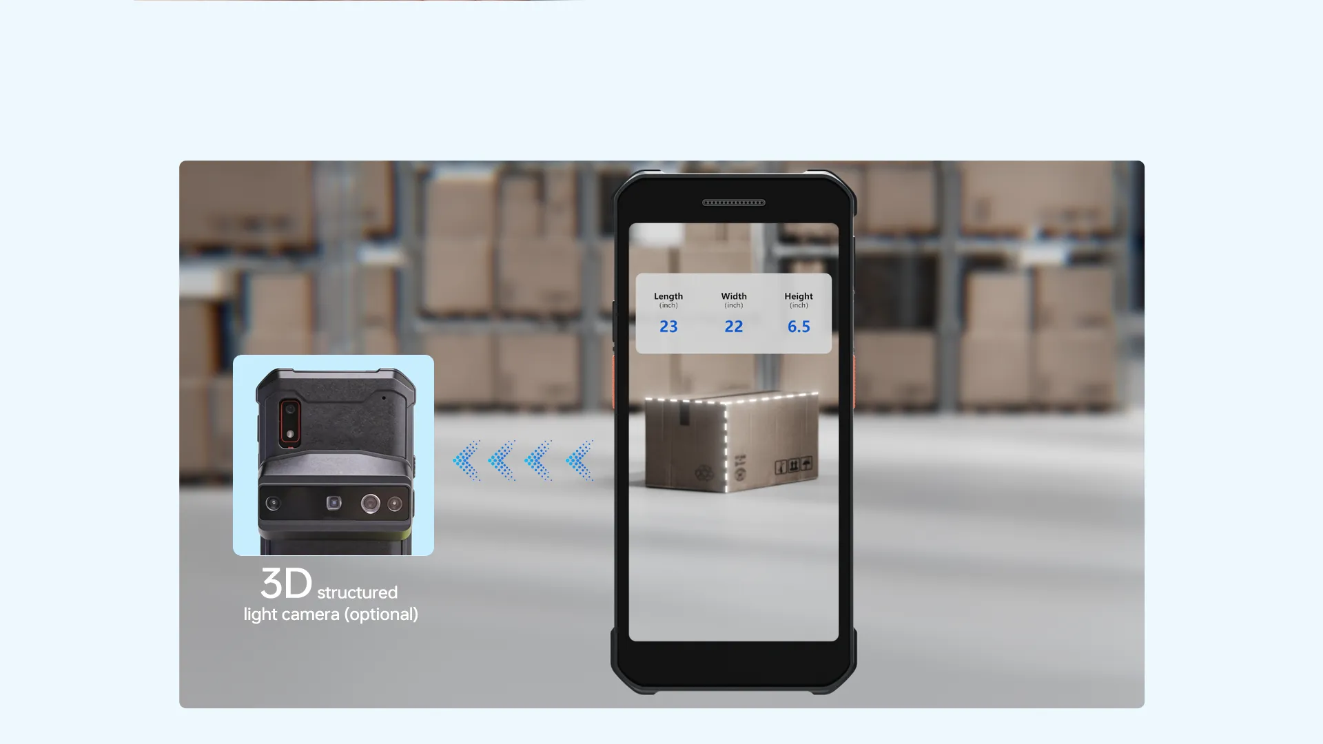 Optional 3D Structured Light Camera
Built to Deliver Accurate Volume Measurement