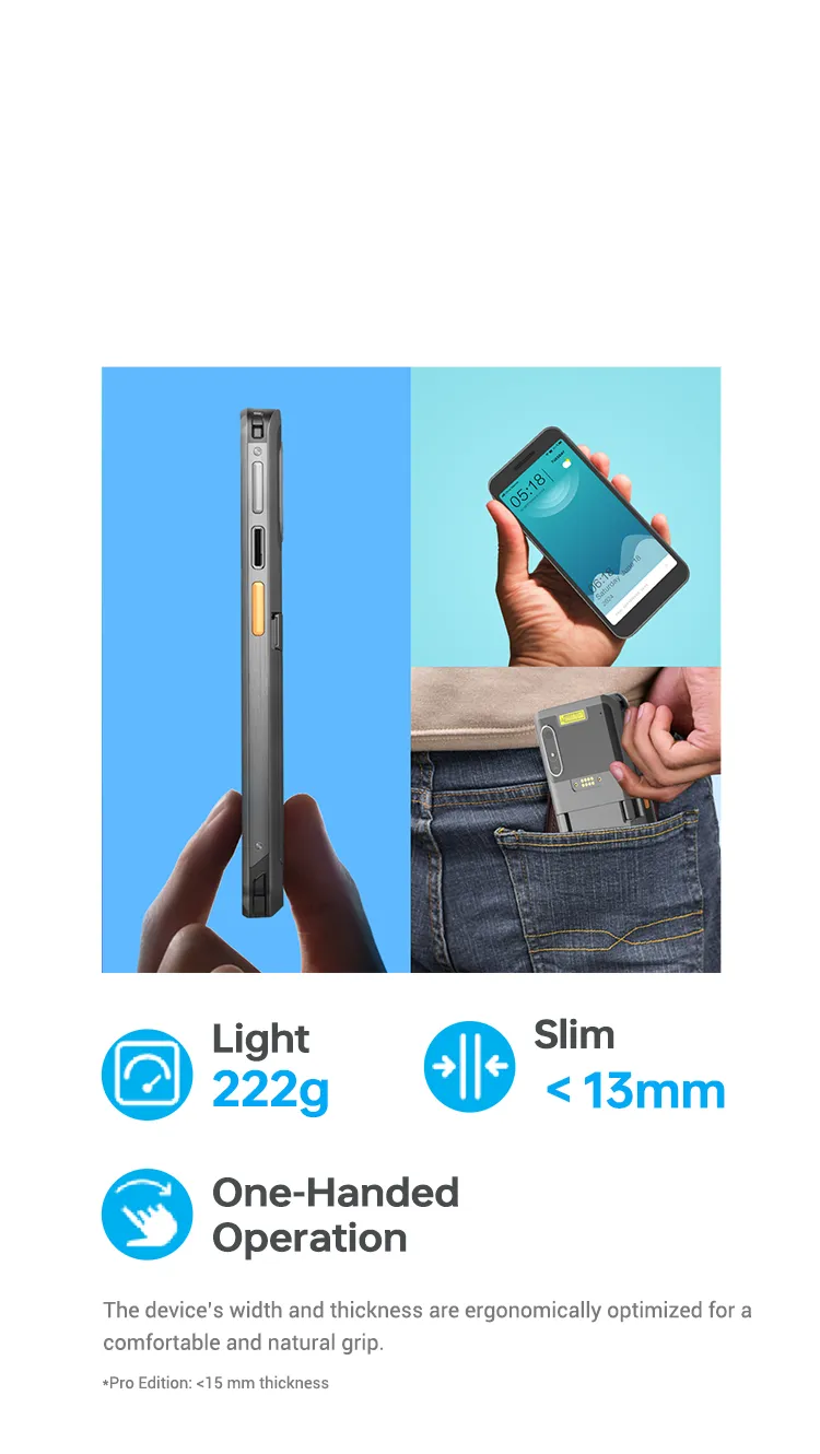 Lightweight and Slim
Hold In One Hand And Pocket On The Go